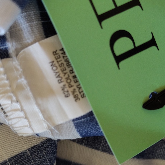 Lightweight Spring Business Casual Navy and White Striped Shirt - Picture 4 of 5